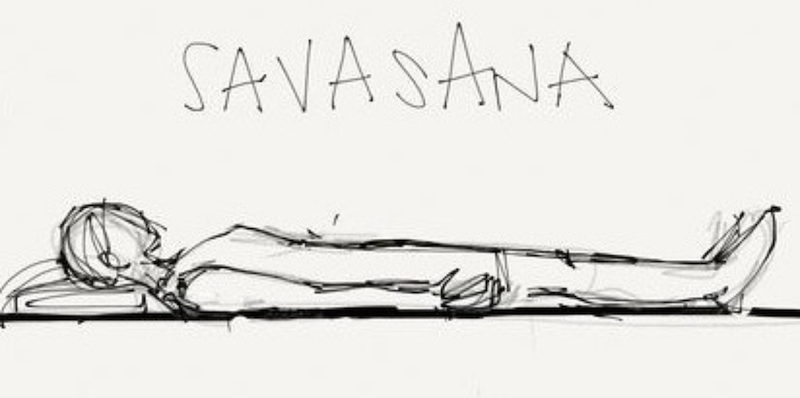 Yoga savasana practice